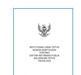 Daftar Informasi Publik Kalurahan Tepus Tahun 2025